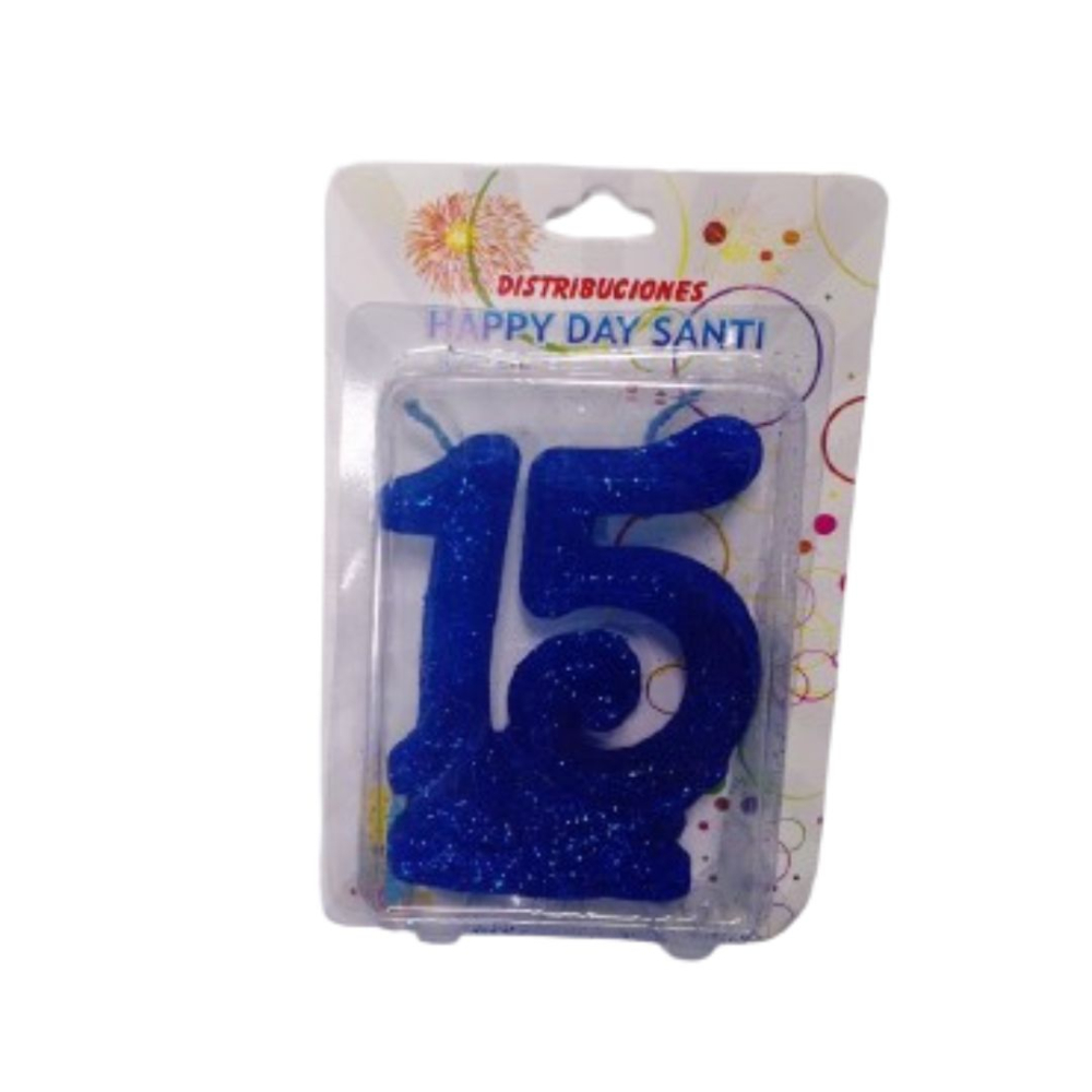 VELA 15 ANOS-25 ANOS-50 ANOS 15 AÑOS AZUL REY