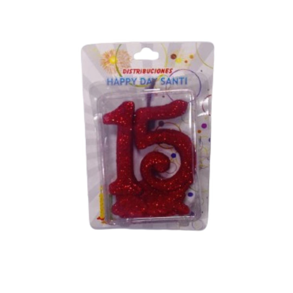 VELA 15 ANOS-25 ANOS-50 ANOS 15 AÑOS ROJO