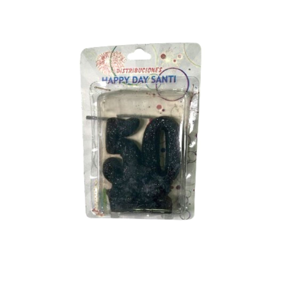 VELA 15 ANOS-25 ANOS-50 ANOS 50 AÑOS NEGRO