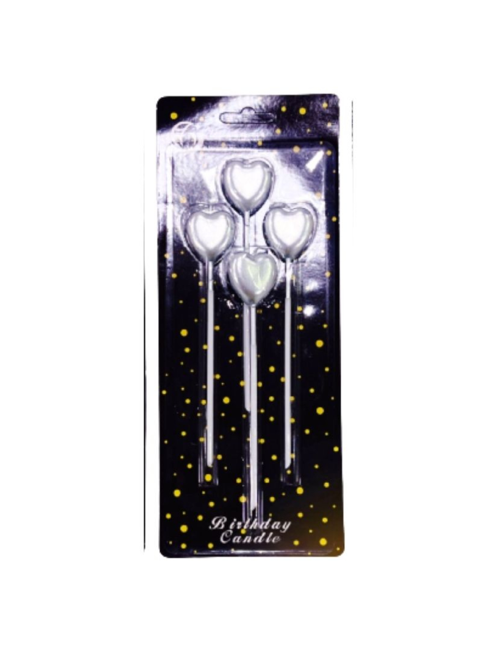 VELA CORAZON X4   PLATEADO