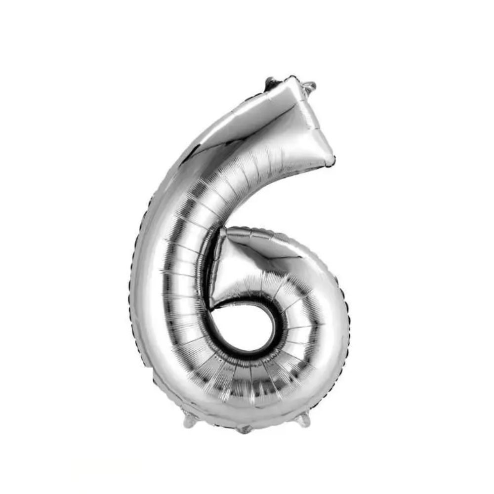 GLOBO METAL 16P #6 PLATEADO