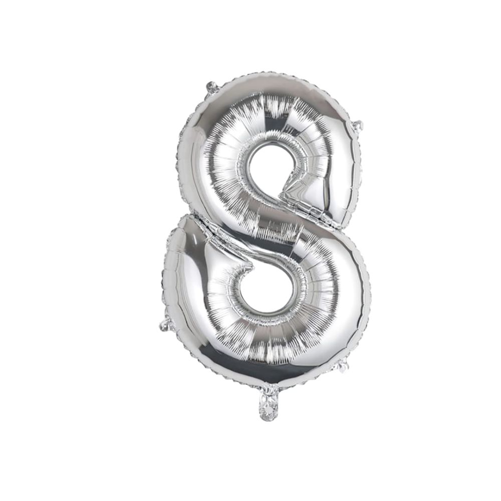 GLOBO METAL 16P #8 PLATEADO