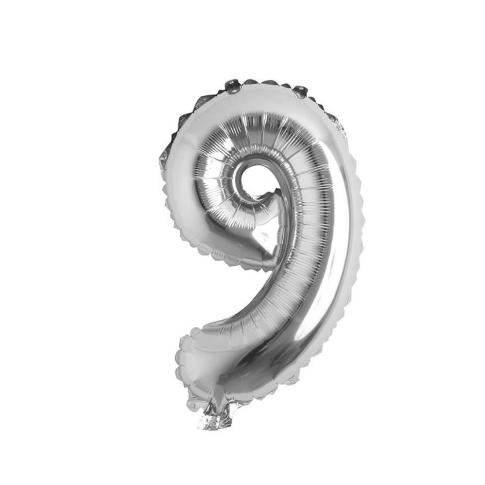 GLOBO METAL 16P #9 PLATEADO