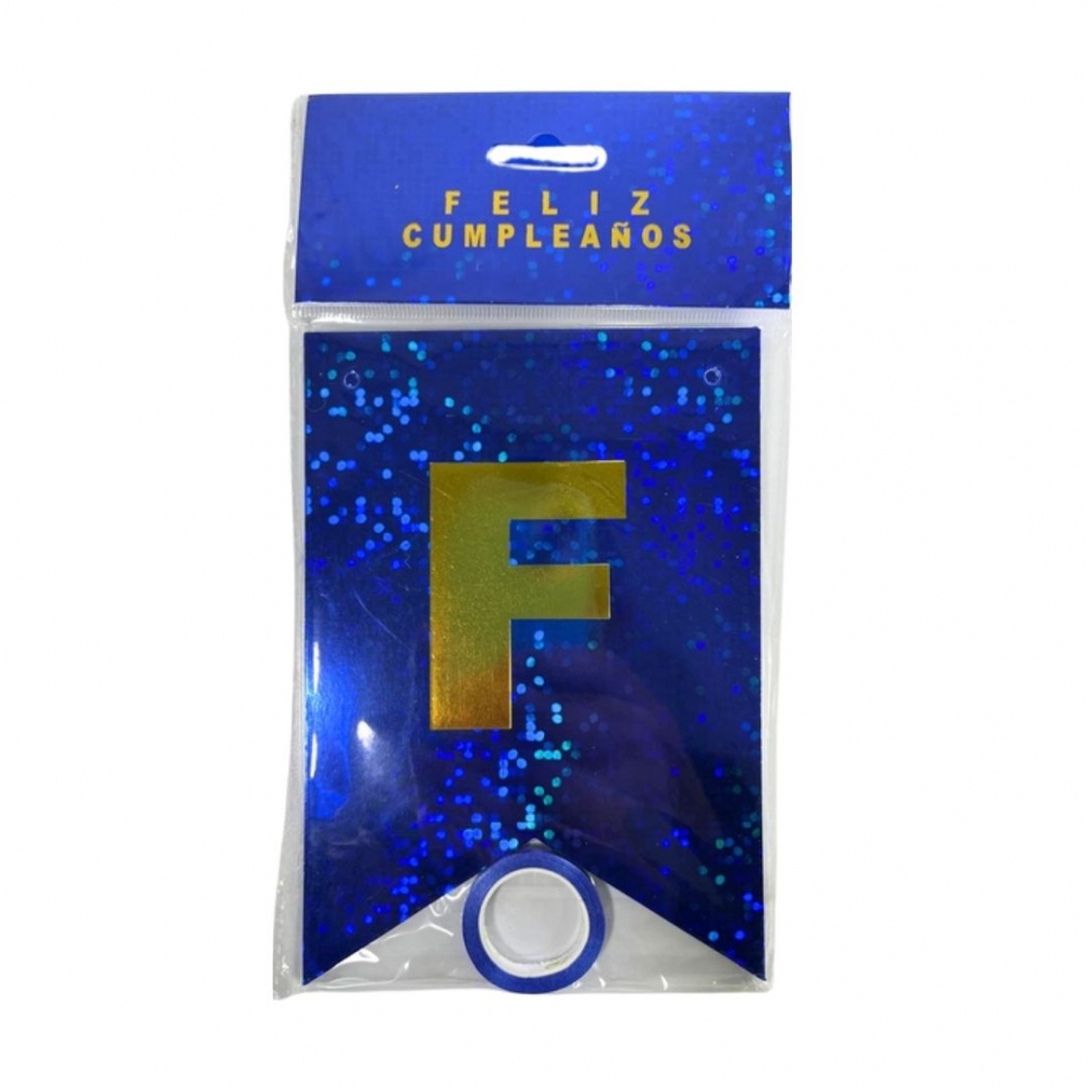 GUIRNALDA ESPEJO HOLOGRAMA  AZUL