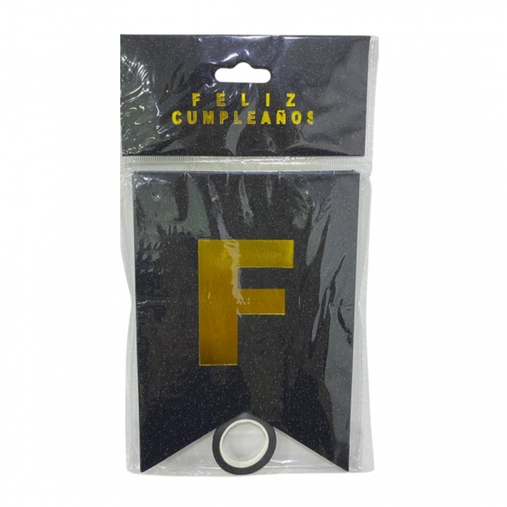 GUIRNALDA ESPEJO ESCARCHADA  NEGRO