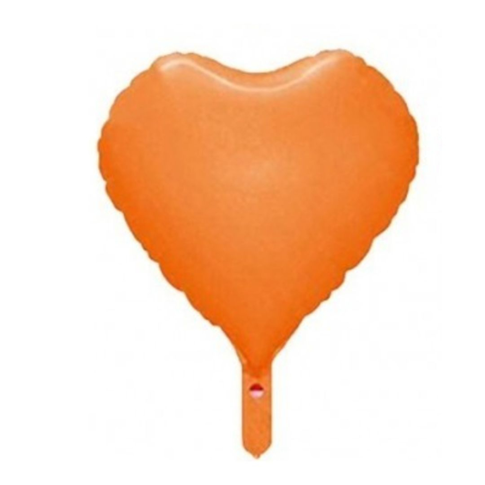 GLOBO NEON 18 CORAZON  NARANJA
