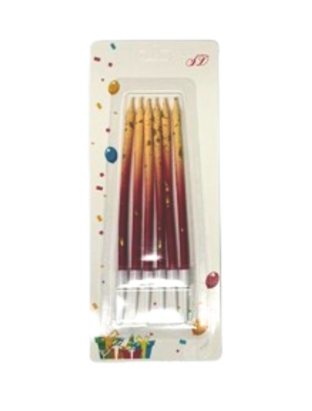 VELA PALITO X6  AMARILLO ROJO