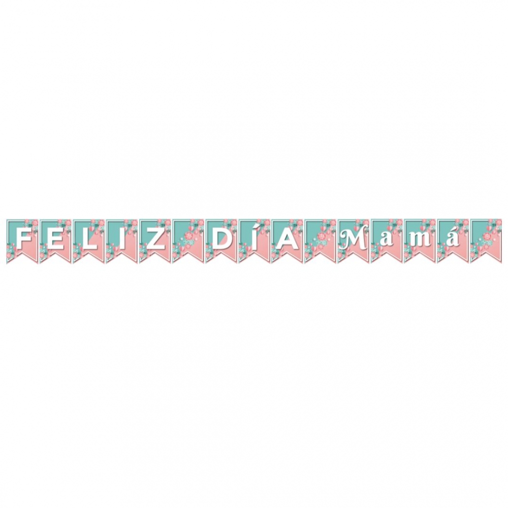 GUIRNALDA ESPEJO PEQ FELIZ DIA MAMA LILA