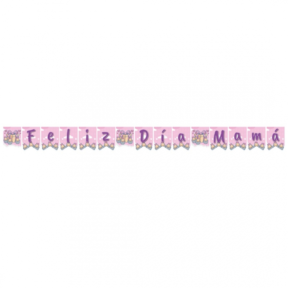 GUIRNALDA ESPEJO PEQ FELIZ DIA MAMA CORAZONES ROJO