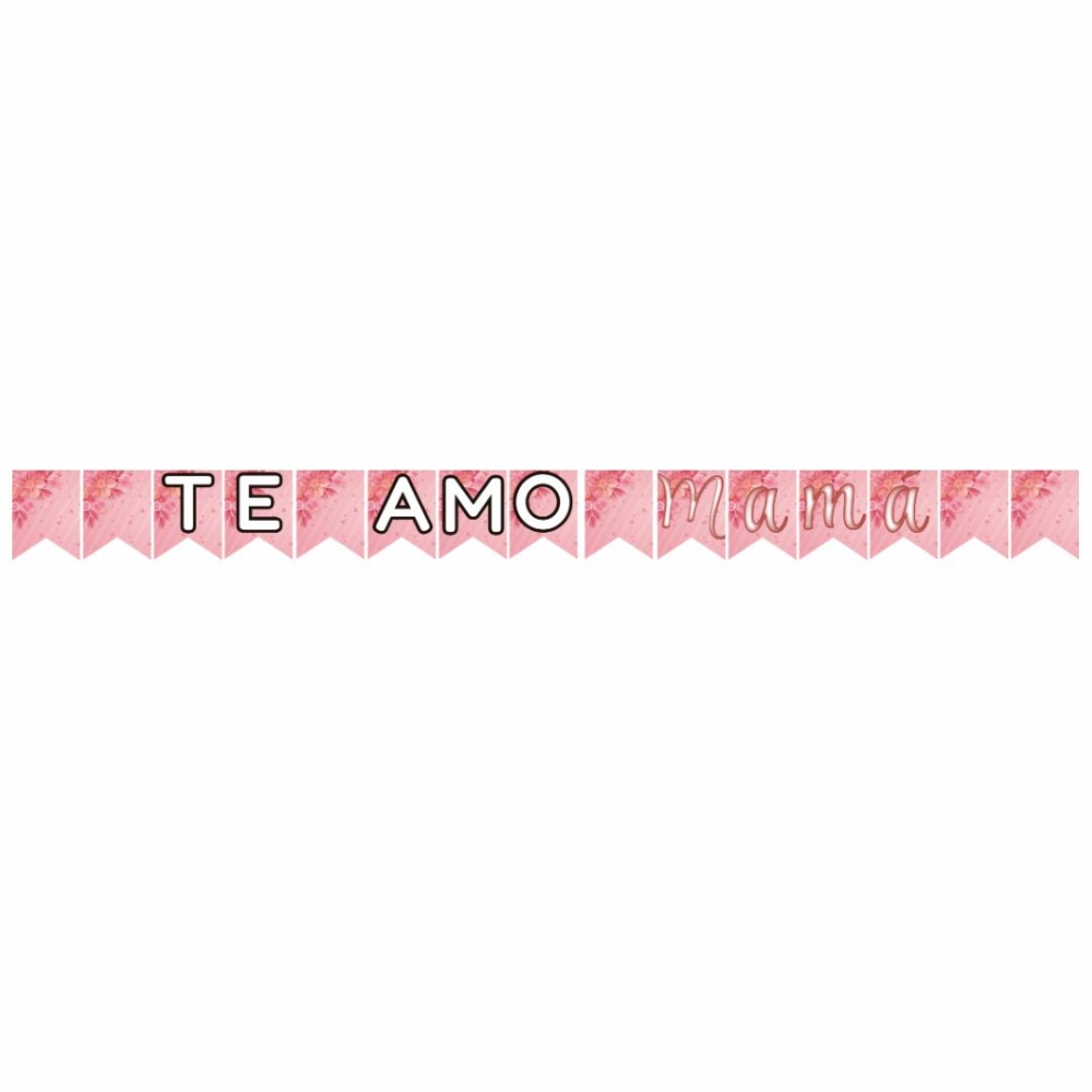 GUIRNALDA ESPEJO PEQ FELIZ DIA MAMA ROJO-ROSADO