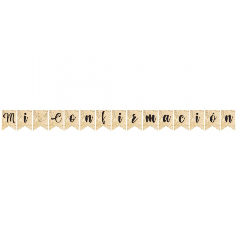 GUIRNALDA ESPEJO CONFIRMACION DORADA  