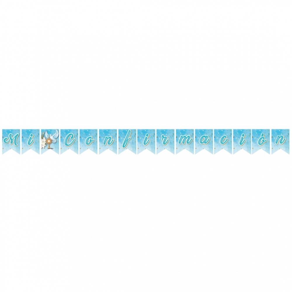 GUIRNALDA ESPEJO CONFIRMACION AZUL  
