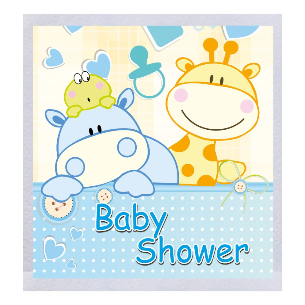 SERVILLETA X15 SHOWER NINO AZUL