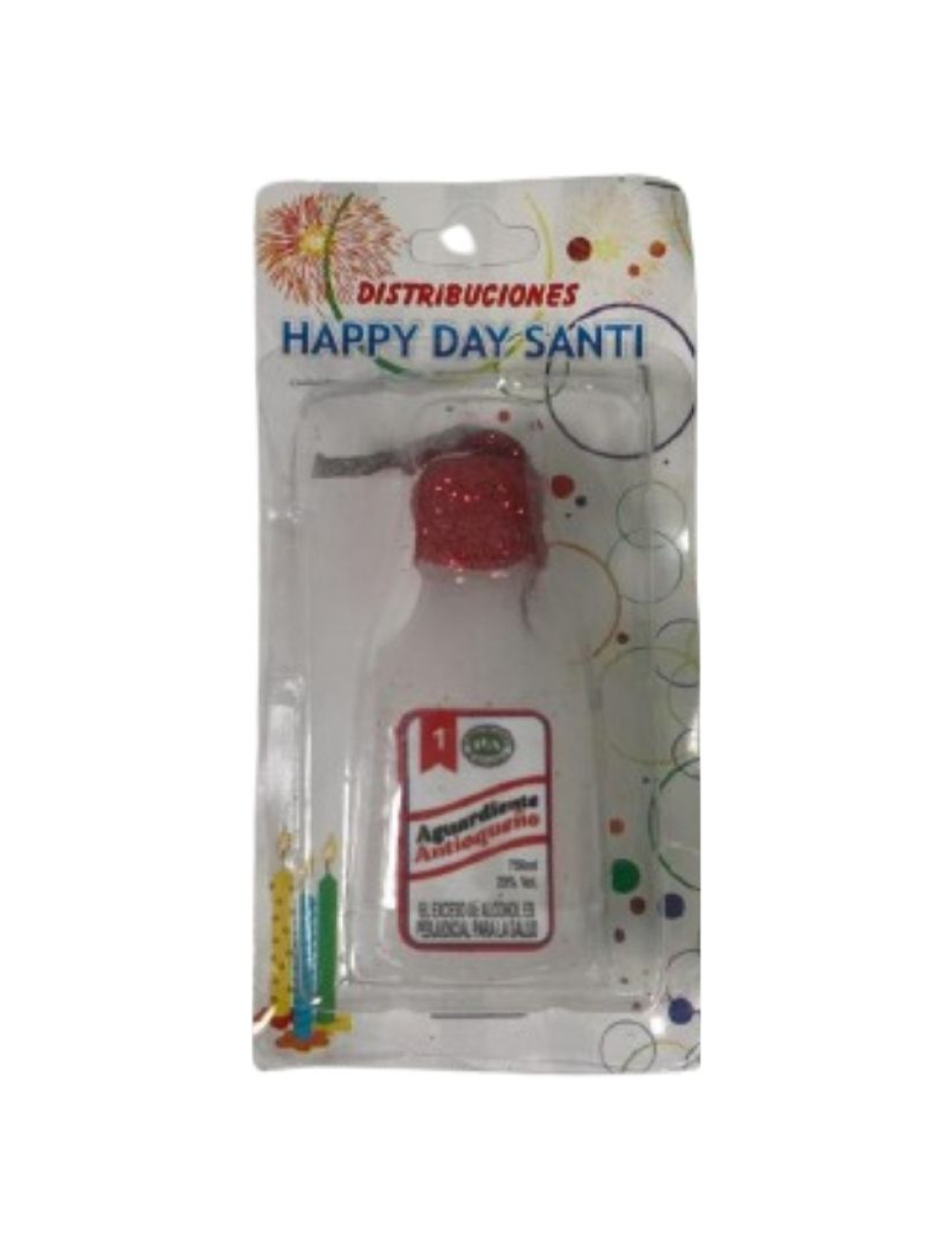 VELA BOTELLA ANTIOQUEÑO ROJO 