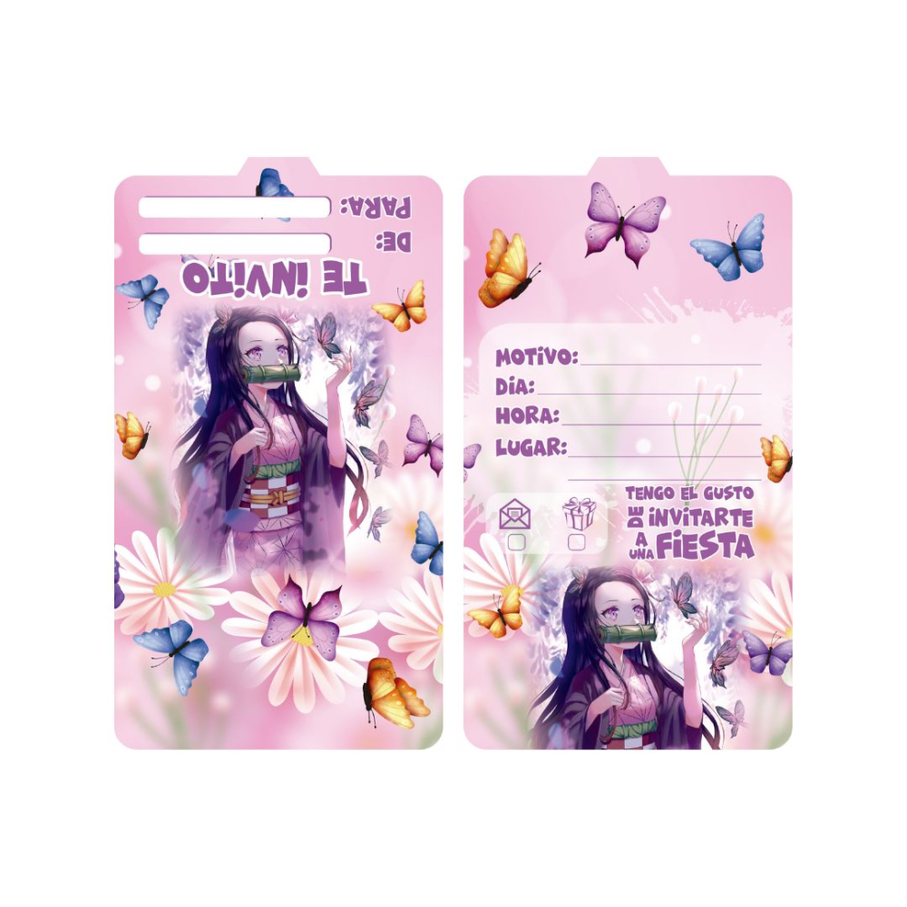 TARJETA INFANTIL X 12 NEZUKO 