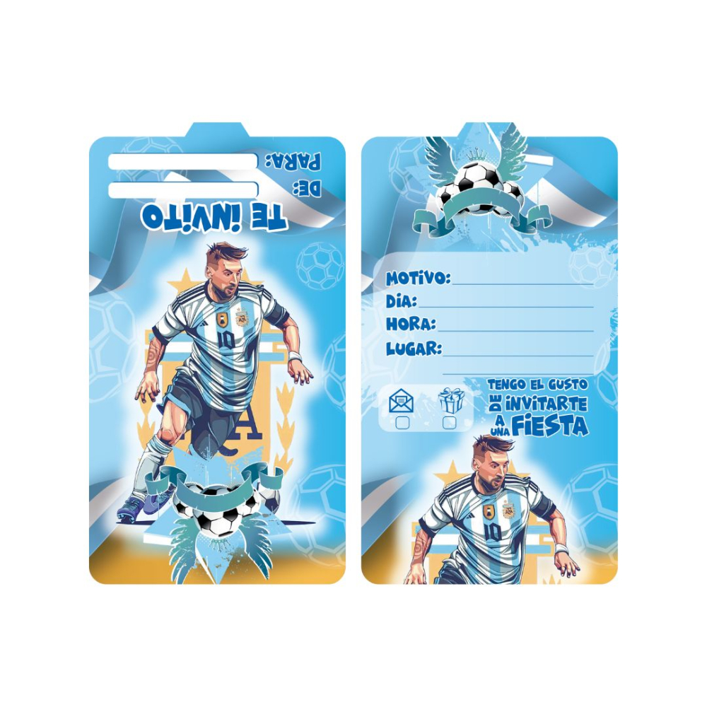 TARJETA TEMATICO X 12 MESSI 