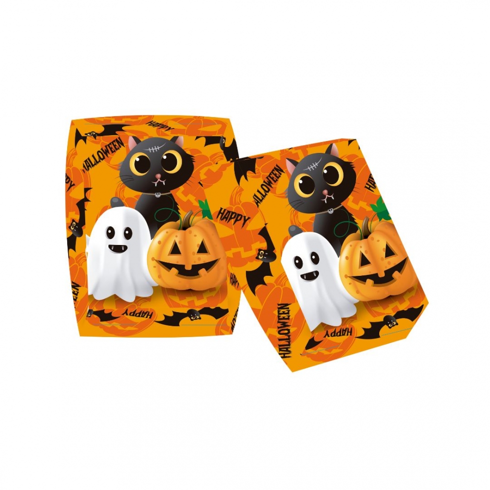 BANDEJA HALLOWEEN X 12 GATO/FANTASMA/CALABAZA NARANJA 