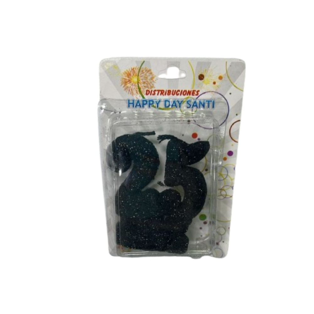 VELA 15 ANOS-25 ANOS-50 ANOS 25 A?OS NEGRO