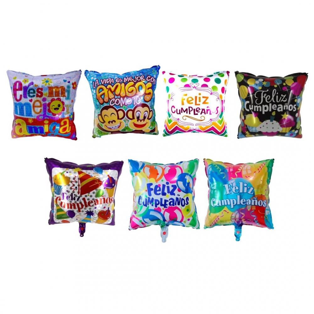 GLOBO METAL 22 CUADRADO SURTIDO 