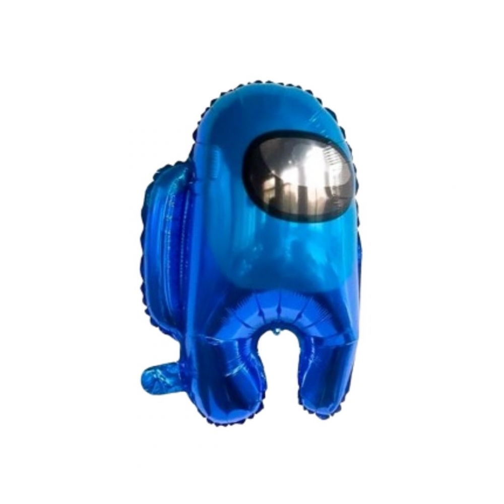 GLOBO SILUETA MEDIANO  AMONG US AZUL