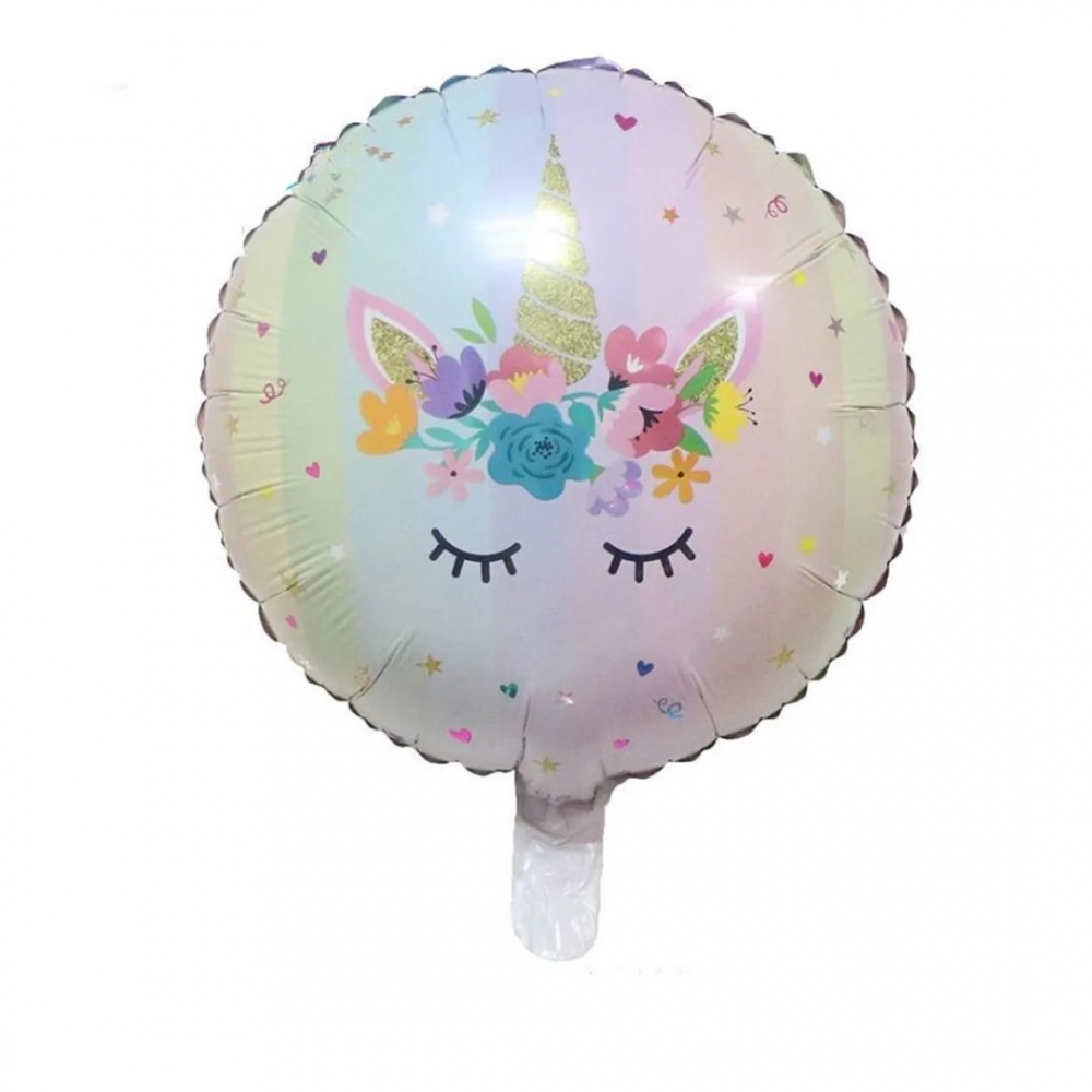 GLOBO REDONDO UNICORNIO PESTAÑAS