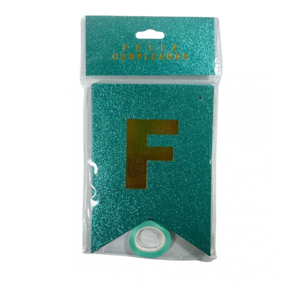 GUIRNALDA ESPEJO ESCARCHADA  VERDE