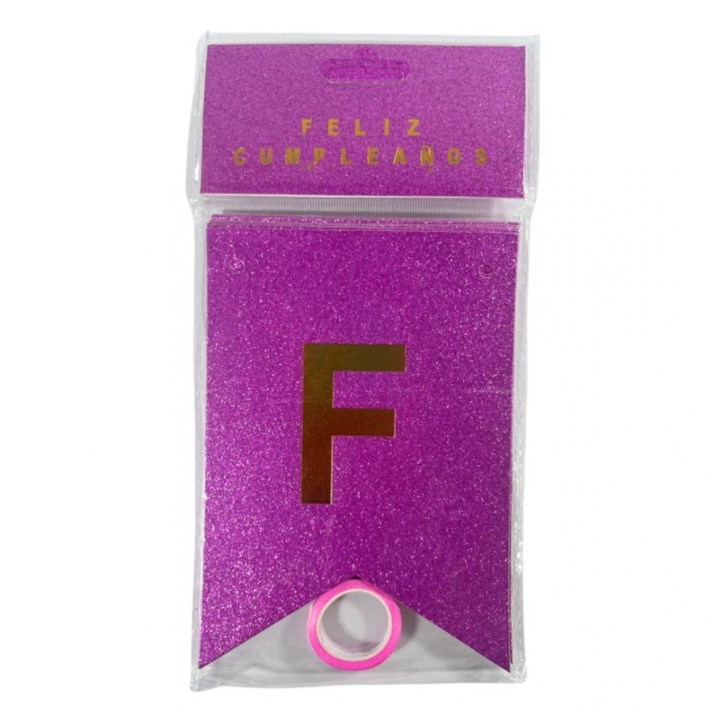 GUIRNALDA ESPEJO ESCARCHADA  MORADO