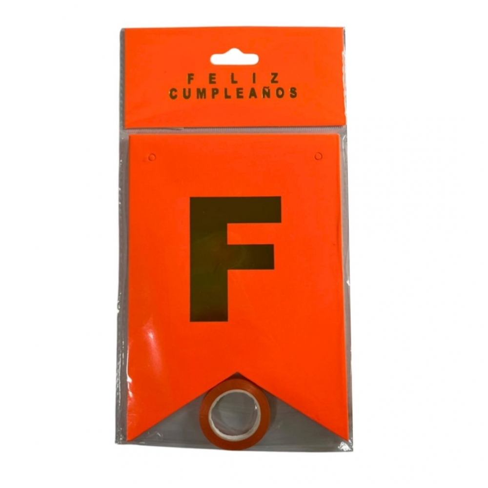 GUIRNALDA ESPEJO NEON  NARANJA