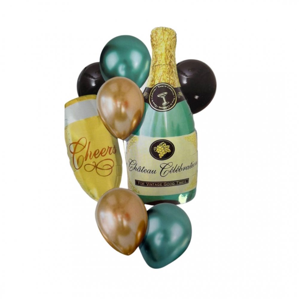 BOUQUET CHAMPAÑA FIN DE AÑO  VERDE