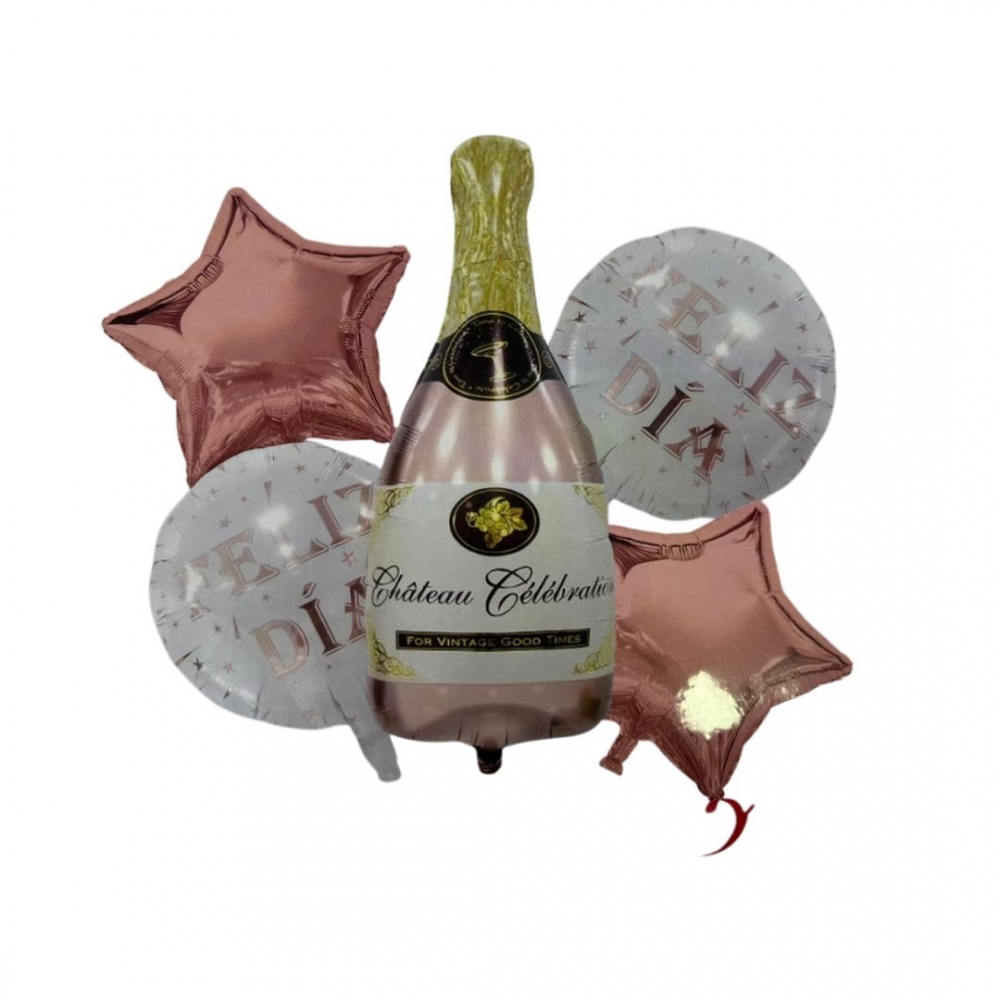 BOUQUET CHAMPAÑA FIN DE AÑO  ORO ROSA